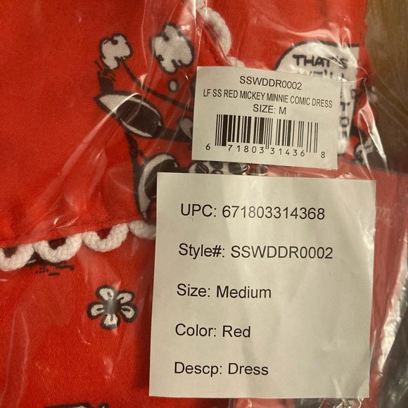 Stitch Shoppe by Loungefly Mickey Minnie Retro Diner Dress “Desy” Comic Strip - Picture 6 of 7